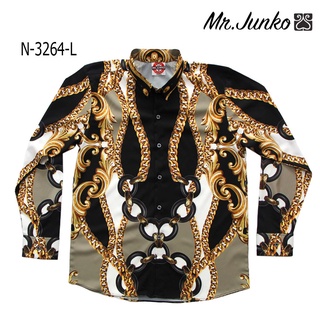 ⚡ ส่งฟรี⚡เสื้อเชิ้ตอาเสี่ย แขนยาว Mr-Junko N-3264-L ราคาคุ้มค่าที่สุด