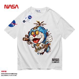 👕T-Shirt🎐เสื้อยืด👕Mi.T.Yo🚀NASA×DORAEMONแขนสั้นTเสื้อDORAEMONคนรักฝ้ายบริสุทธิ์t-shirt 5PAS