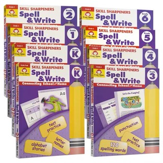 Evan-Moor Skill Sharpeners - Spell And Write PreK/Grade K/Grade 1/Grade 2/Grade3,Activity book