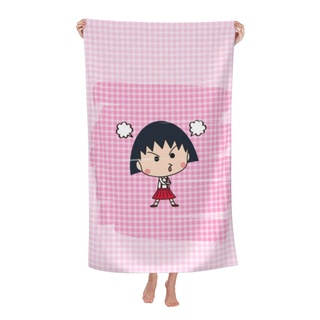 Chibi Maruko-chan ผ้าขนหนูไมโครไฟเบอร์ ผ้าขนหนูอาบน้ํา ดูดซับน้ํา สําหรับทุกเพศ ขนาดมาตรฐาน 80x130 ซม.