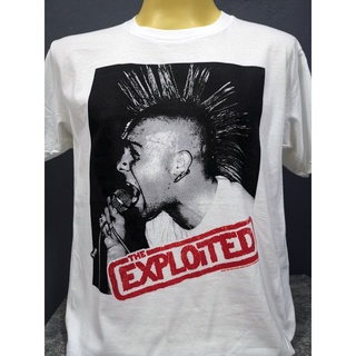 เสื้อวงนำเข้า The Exploited Wattie Buchan Sex Pistols Casualties Discharge Hardcore Punk Rock Style Vintage T-Shirt