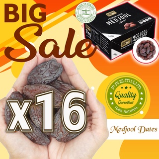 🎊ล๊อตใหม่ 😍 กล่อง / Box 1 Kg. x 16 💖อินทผาลัม เม็ดจู เม็ดจูล เม็ดจูน 💖King of Dates Medjool 7 เม็ดศอก