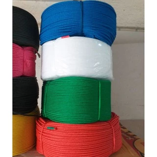 เชือกไนลอน 4 มิล เชือก มีสี เขียว ชมพู ดำ เหลือง ฟ้า ขาว แดง ใช้มัดของ งานฝีมือ งานศิลปะ คอนโด เชือกแมว DY TSPS