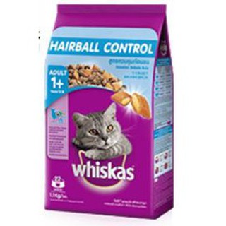 Whiskas วิสกัส รสไก่และปลาทูน่า (แฮร์บอล) ชนิดเม็ด อาหารลูกแมว อายุ2-12เดือน 1.1กิโลกรัม Chicken&amp;Tuna 1.1kg Dog Food