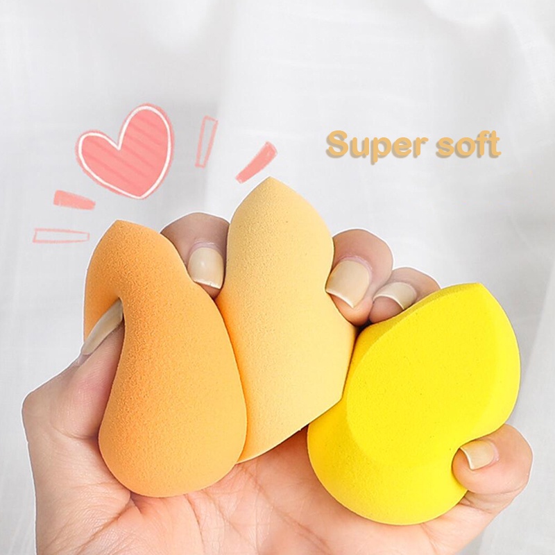 ฟองน้ํา ผ้าฝ้ายแต่งหน้ารูปไข่เนื้อนุ่ม / ใช้เปียกและแห้ง