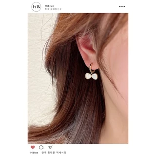 ต่างหูแฟชั่น ประดับโบว์ ขนาดเล็ก ระดับไฮเอนด์ สไตล์เกาหลี เหมาะกับฤดูร้อน สําหรับผู้หญิง