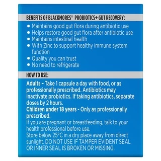 Blackmores Probiotics+ Kids Daily 30 x 1.3g Oral Powder Sachets สนับสนุนสุขภาพลำไส้และระบบภูมิคุ้มกันของเด็ก