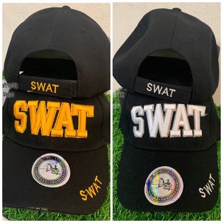 หมวกแก๊ป SWAT ปักสีเหลือง  หมวกแก๊ป SWAT ปักสีขาว  220฿