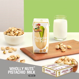 โฮลี่ นัทส์ นมพิสตาชิโอ ขนาด 180ml x pack of 3x12 (Pistachio Milk Wholly Nuts Brand)