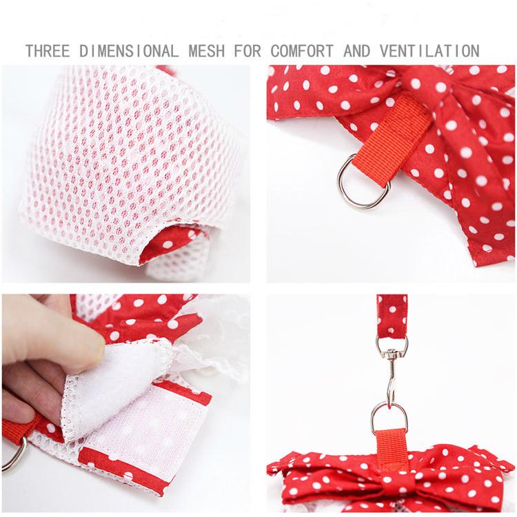 เสื้อผ้าสัตว์เลี้ยงสายรัดหน้าอกโบว์สไตล์เกาหลีญี่ปุ่นสําหรับสัตว์เลี้ยง - รูปที่ 7