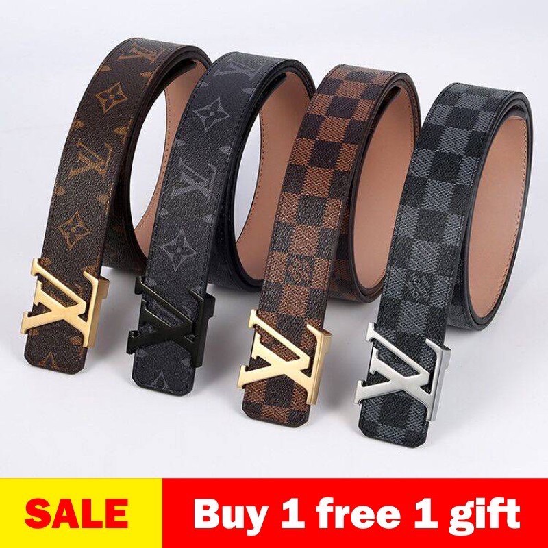 hot️READY STOCK ️ LV Belt with Gold Buckle For Woman Man Fashion Belt -  kmngdie7iz - ThaiPick