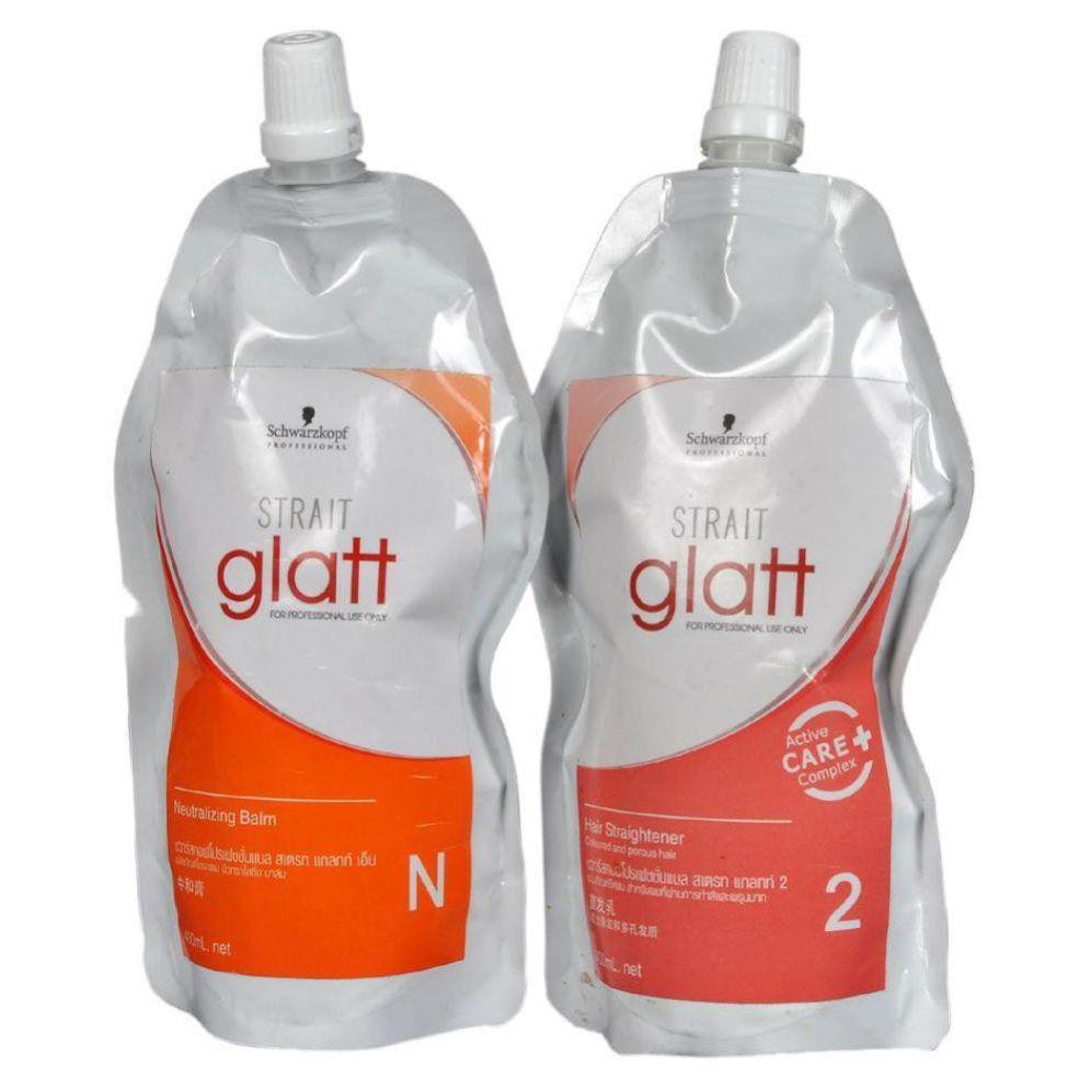 แบบถุง / Schwarzkopf strait glatt ครีมยืดผม แกลท 400 ml มี 2 สูตร ครีมยืดผม ยายืดผม ชวาร์สคอฟ