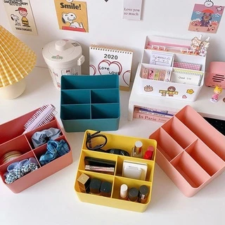 HomeDee ฟรีสติ๊กเกอร์ กล่องใส่ของ 4ช่อง 5 ช่องเก็บอุปกรณ์เครื่องเขียน ของใช้ส่วนตัวหรืออุปกรณ์ในบ้าน