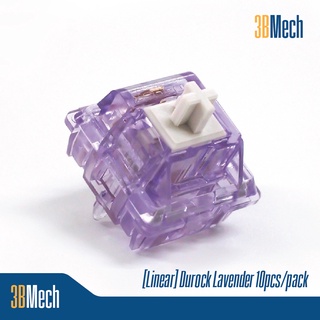 [Linear] [Pre-Lubed] [10 ตัว/แพ็ค] Durock Lavender Switches สวิตช์ Full Nylon Housing สีม่วงใสพาสเทล