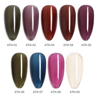 (ATH) สีไซรัป สีเจลทาเล็บ ยาทาเล็บเจล ASฝาแหลมขวดแดง