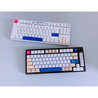 GPlanet เซ็ตปุ่มคีย์แคป OEM โปรไฟล์ White / Gray Soy Milk Keycaps