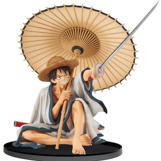 วันพีซ โมเดลวันพีช ฟิกเกอ Anime One Piece Monkey D Luffy PVC Figure BWFC Kimono with Umbrella