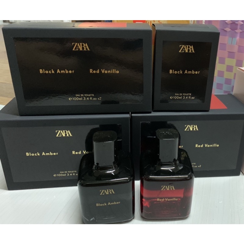 น้ำหอม ZARA ของแท้ แพ็คคู่ กลิ่นBlack Amber & Red Vanilla 100ml  สินค้าแยกขายจากแพ็คคู่