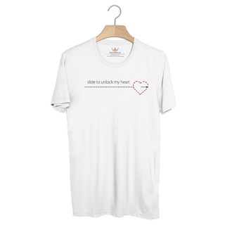 BP680 เสื้อยืด slide to unlock my heart