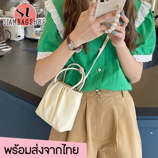 SIAMBAGSHOP(S1794) กระเป๋าหนังสะพายข้าง งานเกาหลี หนังนิ่มมาก มี 3 สี