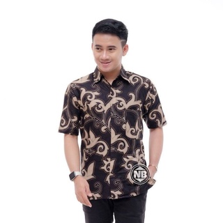 Batik HEM BATIK เสื้อบาติก แขนสั้น สําหรับผู้ชาย ไซซ์ M L XL XXL