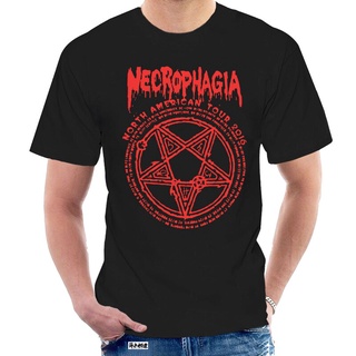 [COD]เสื้อยืดผ้าฝ้าย แขนสั้น พิมพ์ลาย Necrophagia Occult Necro Tour S M L XL สําหรับผู้ชาย