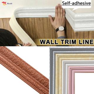 Wall Trim Line Skirting Border 3D Pattern Sticker Decoration Self Adhesive Waterproof Strip แบบติดด้วยตนเองสเตอริโอสติ๊กเกอร์ติดผนังกันน้ำสติ๊กเกอร์ตกแต่ง ที่เเต่งขอบวอลเปเปอร์ลาย 3D แบบกันน้ำสำหรับตกแต่งบ้าน