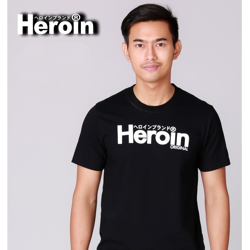 ค่าของเงินHeroin เสื้อยืดสีดำ รุ่น OriginalS-3XL