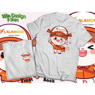 เสื้อLALAMOVE CARTOON  ผ้าคอตตอน100%   ผ้าหนานุ่ม