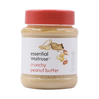 Essential Waitrose Crunchy Peanut Butter 340g เนยถั่วชนิดหยาบสำหรับทาขนมปัง