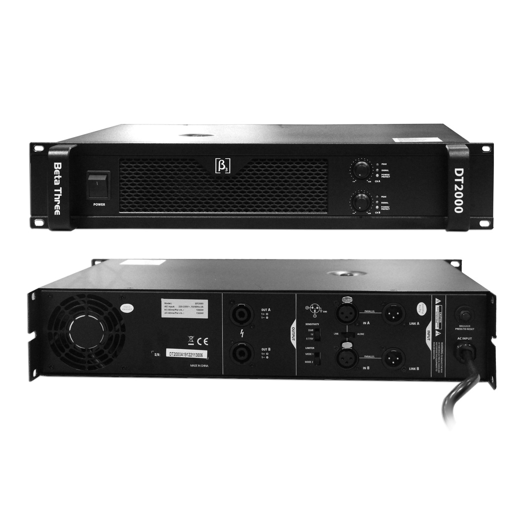BETA3 DT2000 Power Amplifier 2x1000W