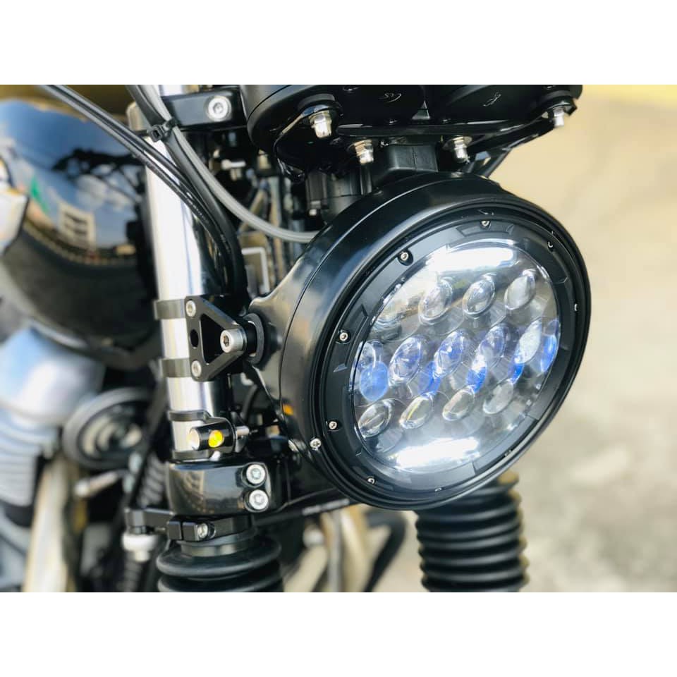 💥พร้อมส่ง💥 โคมเหล็ก 7 นิ้ว ใส่ไฟหน้าขนาด7 นิ้ว โคมแต่ง โคมไฟหน้า กรอบไฟหน้า Royal Enfield Triumph - รูปที่ 4