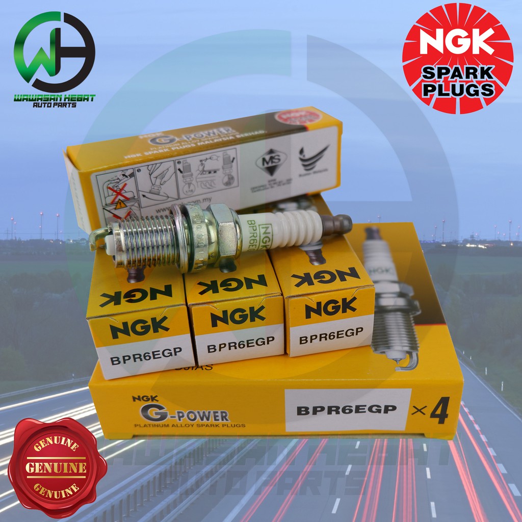 หัวเทียน NGK GPOWER BPR6EGP สําหรับ Proton Iswara , Wira , Toyota , Nissan , Kancil