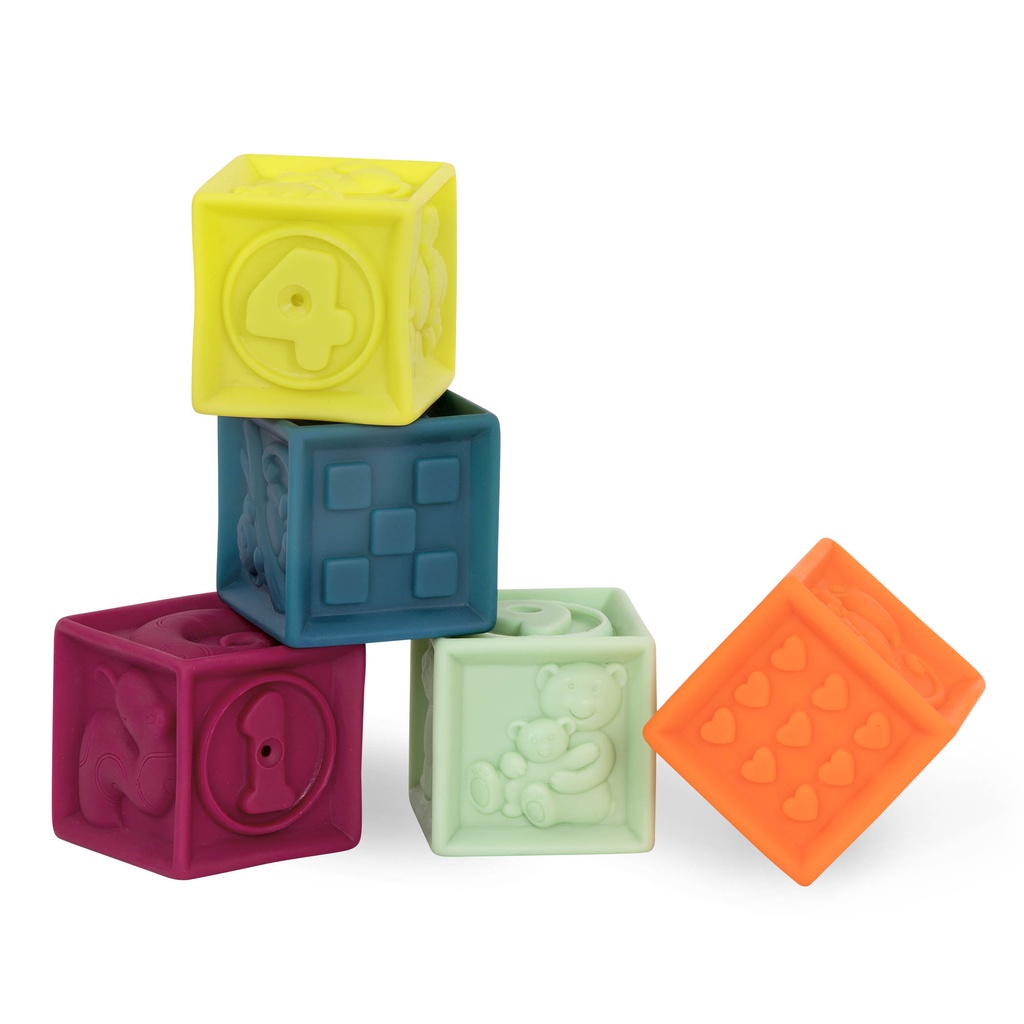 B. TOYS ONE TWO SQUEEZE, SOFT BLOCKS – บล็อคของเล่นแบบนิ่มมาพร้อมกระเป๋าใส่แบบมีหูหิ้ว จำนวน 10 ชิ้น ราคา ถูกที่สุด ดีลบีเคเค แกลเลอรีภาพที่ 5