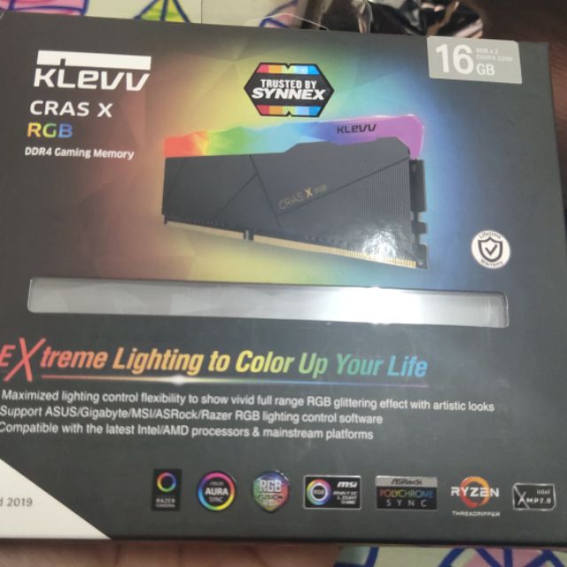 16GB (8GBx2) 3200MHz DDR4 RAM PC (แรมพีซี) KLEVV CRAS X RGB