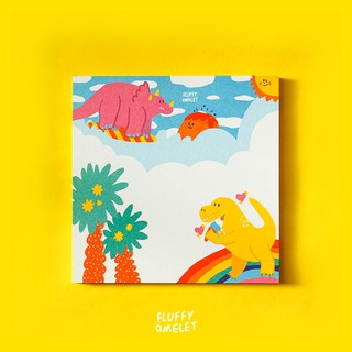 Fluffy Omelet - Dino Beach memo pad