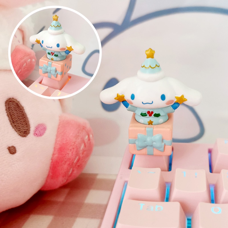 keycap Cinnamoroll dog kitty cat ปุ่มกดคีย์บอร์ด OEM R4 ABS ESC ลายการ์ตูน สามมิติ สําหรับตกแต่งคีย์บอร์ด