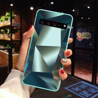 Samsung Galaxy S10 S8 S9 S20 Plus S10E S20Fe หรูหรา 3D กระจกเพชร แบบบาง แวววาว บาง เคสกลิตเตอร์