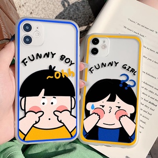 [XPD-1] เคสโทรศัพท์มือถือแบบนิ่ม ใส ผิวด้าน สําหรับ OPPO A57 A77 A3S A5S A7 A12 A12E A11K F9 F11 Pro Lovers-1