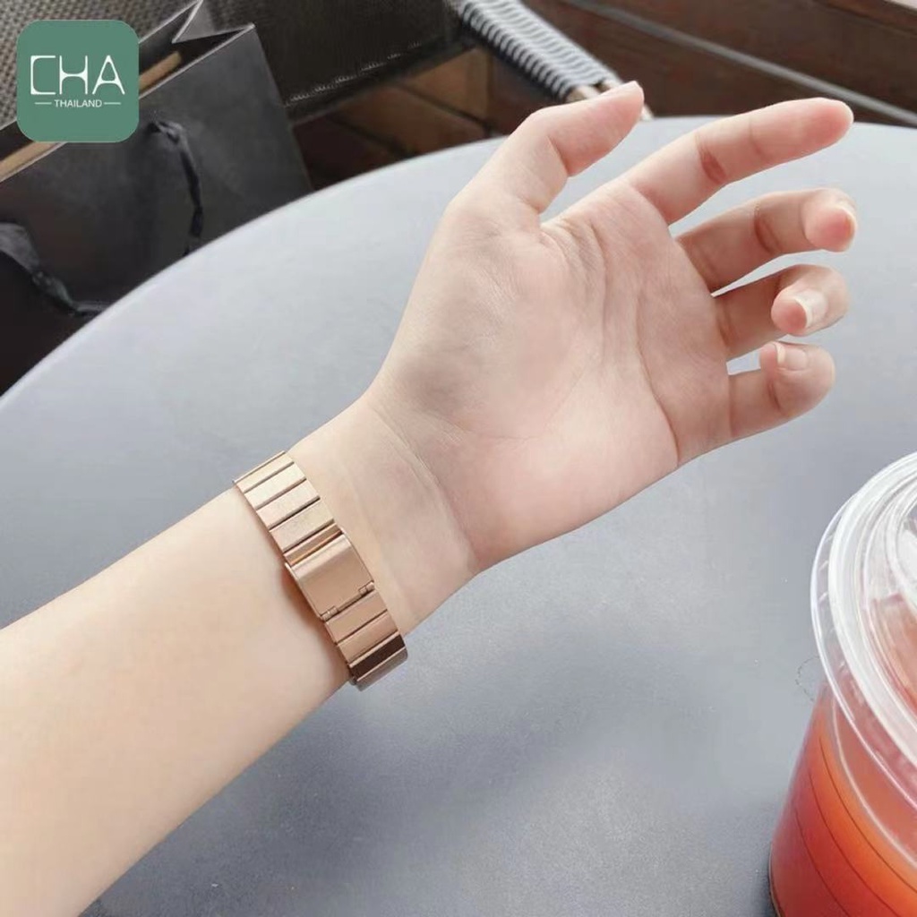 สาย นาฬิกา Watch10 9 8 7 watch 6 สาย 38 40 42 44 41mm 45mm  มิลลิเมตร สาย Watch สายเหล็ก สายแอป.เปิลวอช เงิน