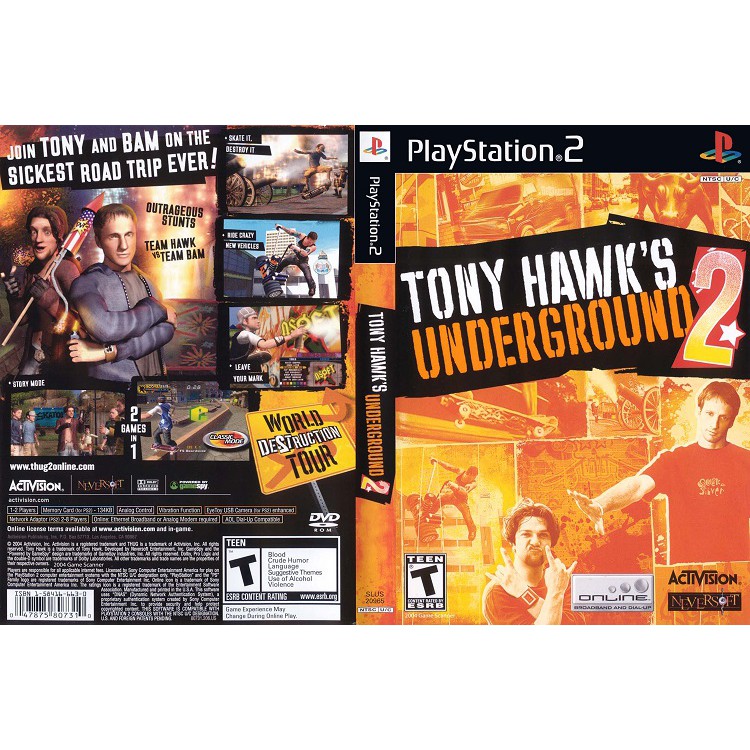 TONY HAWK'S UNDERGROUND 2 [PS2 US : DVD5 1 Disc]