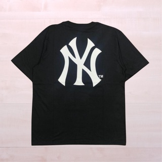 เสื้อยืด พิมพ์ลายโลโก้ MAJOR LEAGUE BASEBALL MLB YANKEES BB สีดํา