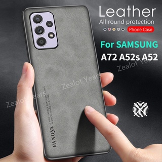 เคสหนังแกะ ป้องกันรอยขีดข่วน แบบเต็มรูปแบบ แฟชั่น สําหรับ Samsung Galaxy A72 A52 A52S