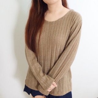 brown glitter sweater