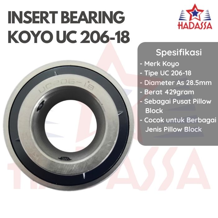 ใส่แบริ่ง Koyo UC 206-18