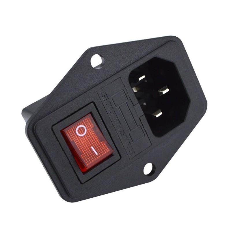 พร้อมส่ง! ซ็อกเก็ตปลั๊ก 3 pin AC พร้อมสวิตซ์ฟิวส์ 10a 250 v 3pin สินค้าถ่ายจากงานจริง