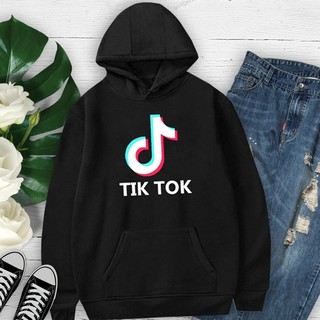 เสื้อกันหนาวมีฮู้ดพิมพ์ลายโลโก้ tik Tok สำหรับผู้ชายผู้หญิง