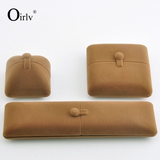 Oirlv กล่องกํามะหยี่ สําหรับใส่เครื่องประดับ แหวน สร้อยคอ สร้อยข้อมือ H00902