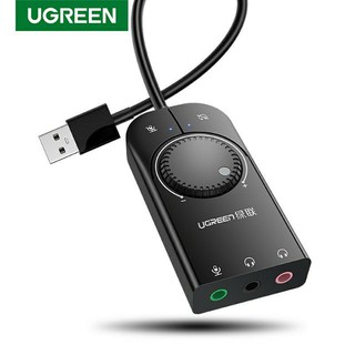 UGREEN รุ่น 40964 อะแดปเตอร์การ์ดเสียง USB to Jack แจ็ค 3.5 มม. หูฟังไมโครโฟน