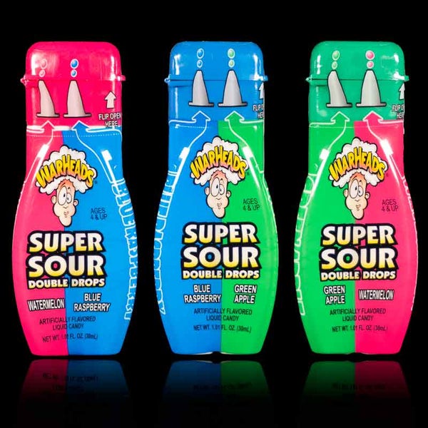 Warheads Super Sour Double Drops ขนม usa